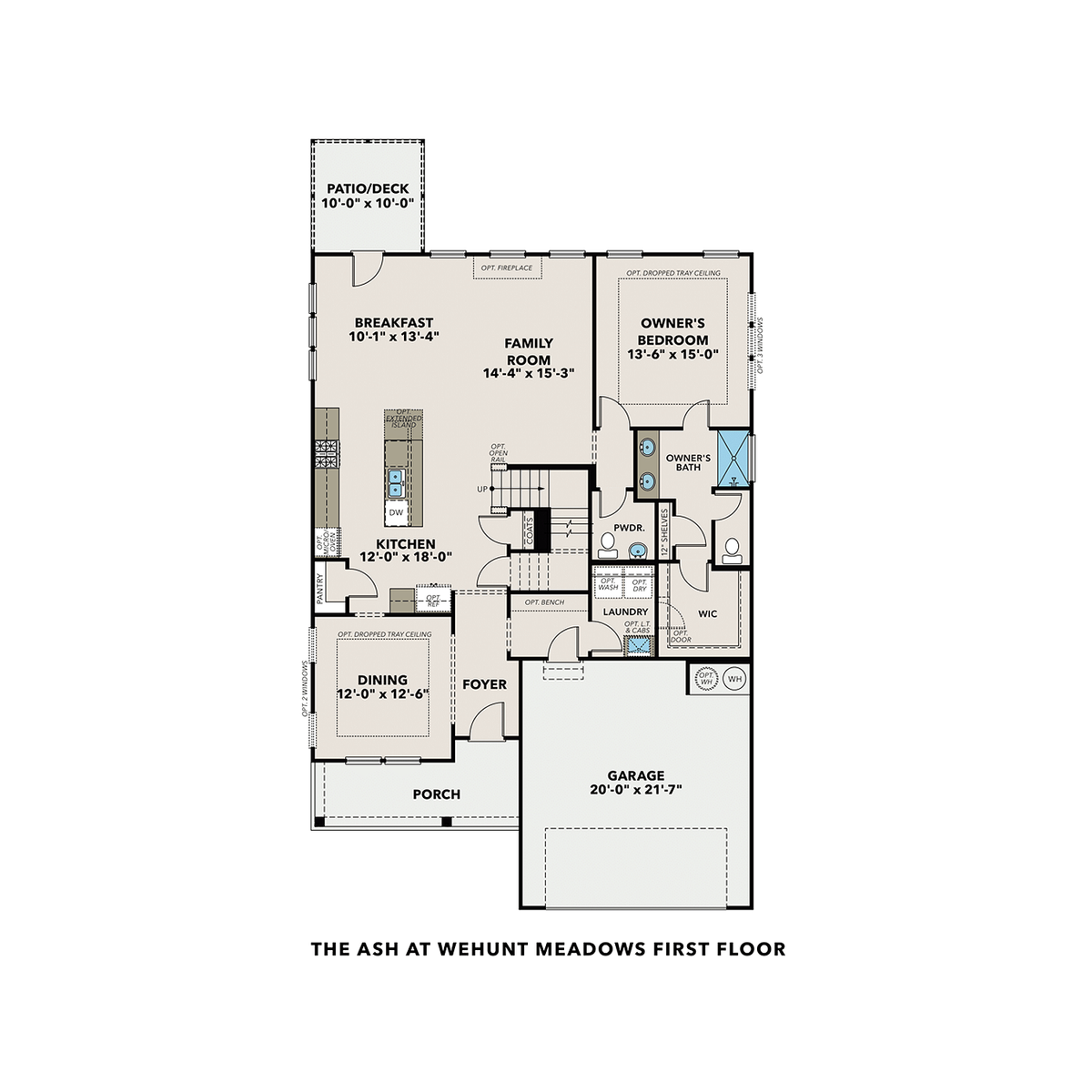 1 - The Ash B at Wehunt Meadows buildable floor plan layout in Davidson Homes' Wehunt Meadows community.