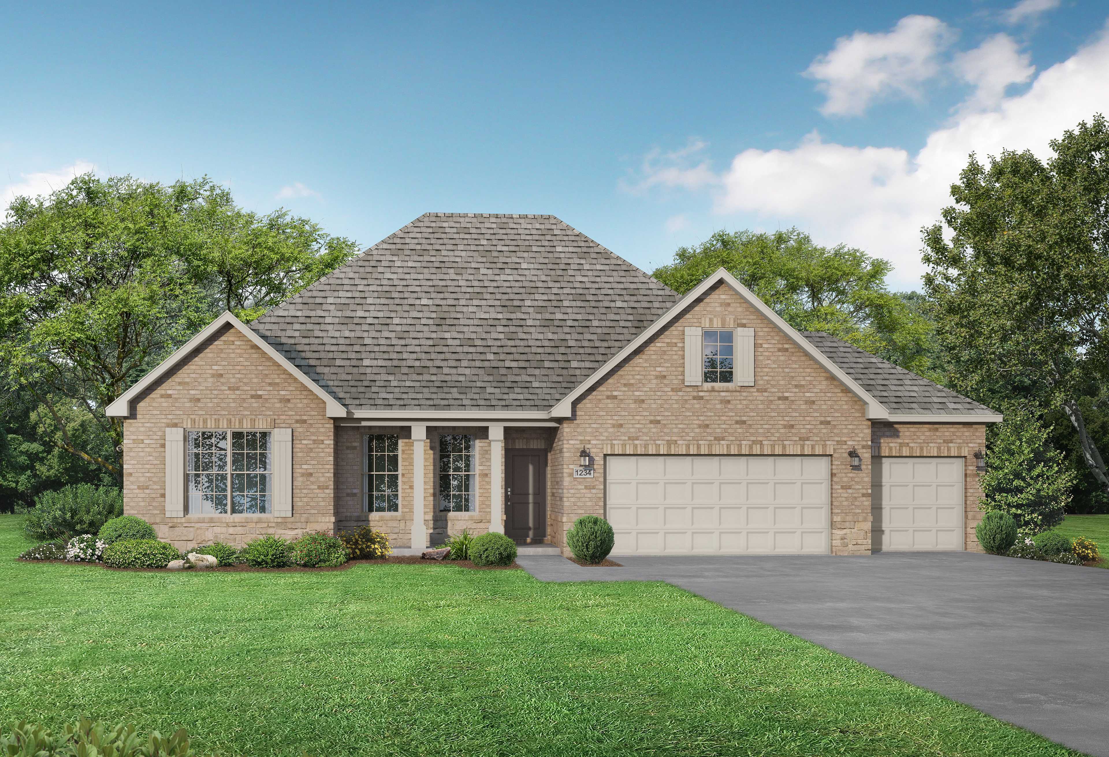 Exterior view of Davidson Homes' The Rockford C Floor Plan
