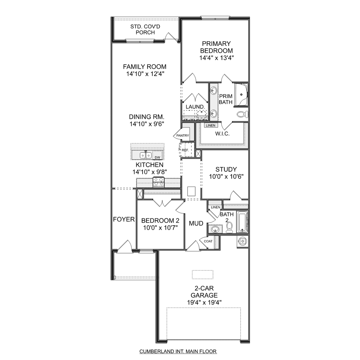 2 - The Cumberland C buildable floor plan layout in Davidson Homes' Hollon Meadow community.