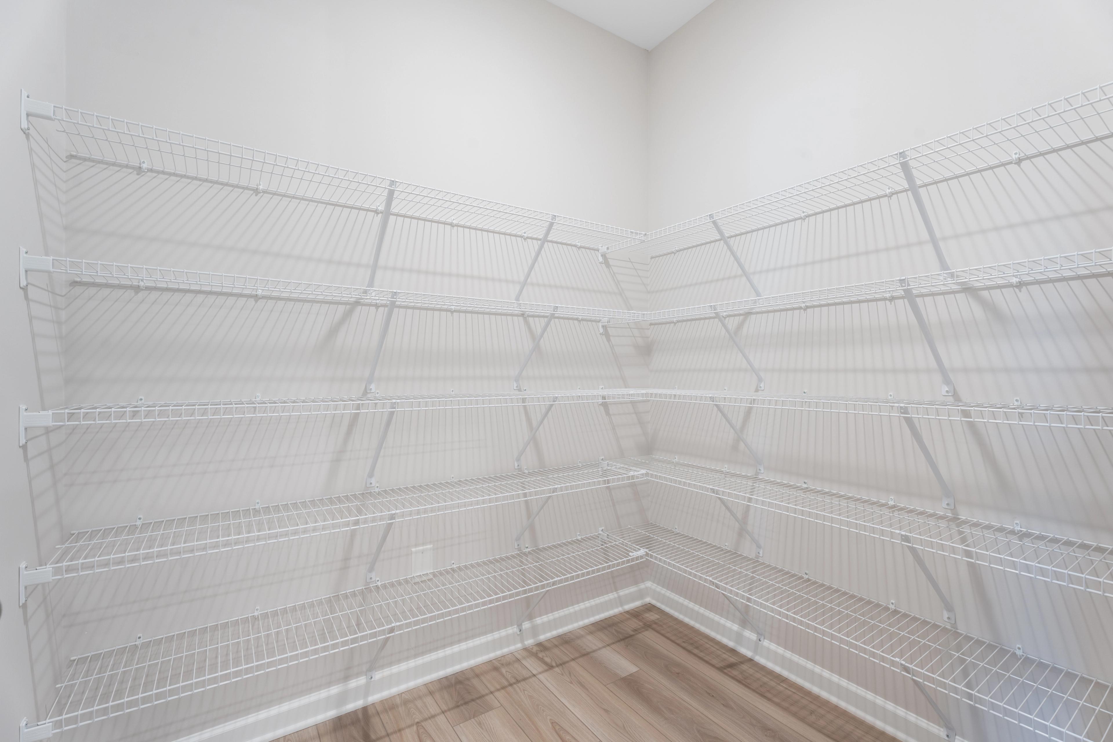 Large pantry with shelving