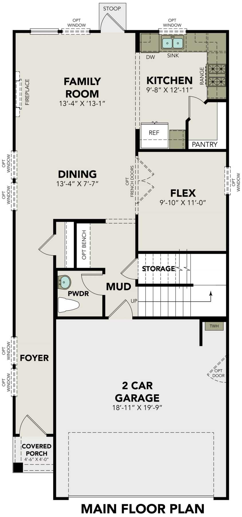 1 - The Florence C floor plan layout for 1018 West 1604 North Unit 302 in Davidson Homes Homes' Meadows at Oak Creek community.