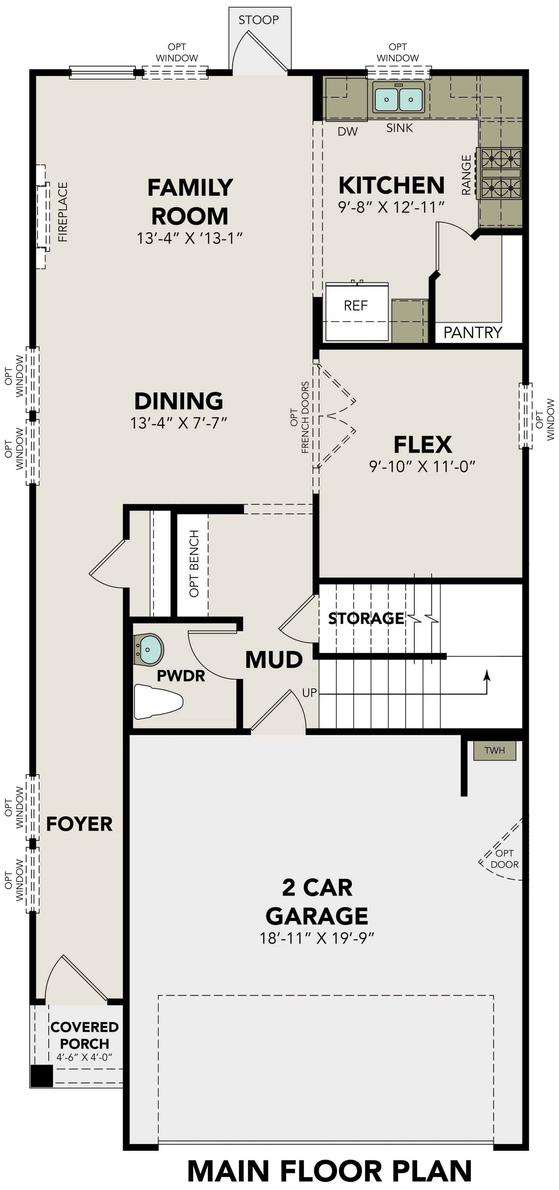 1 - The Florence C floor plan layout for 1018 West 1604 North Unit 201 in Davidson Homes Homes' Meadows at Oak Creek community.