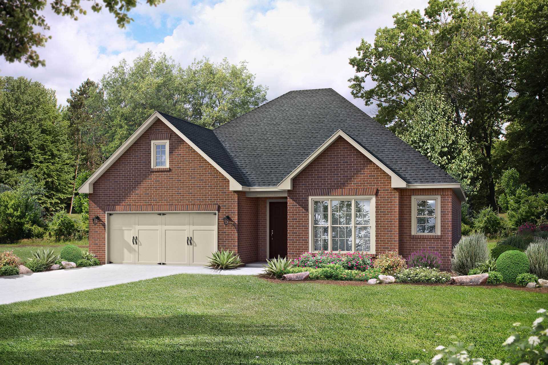 Davidson Homes' The Montgomery Plan Rendering with Bonus