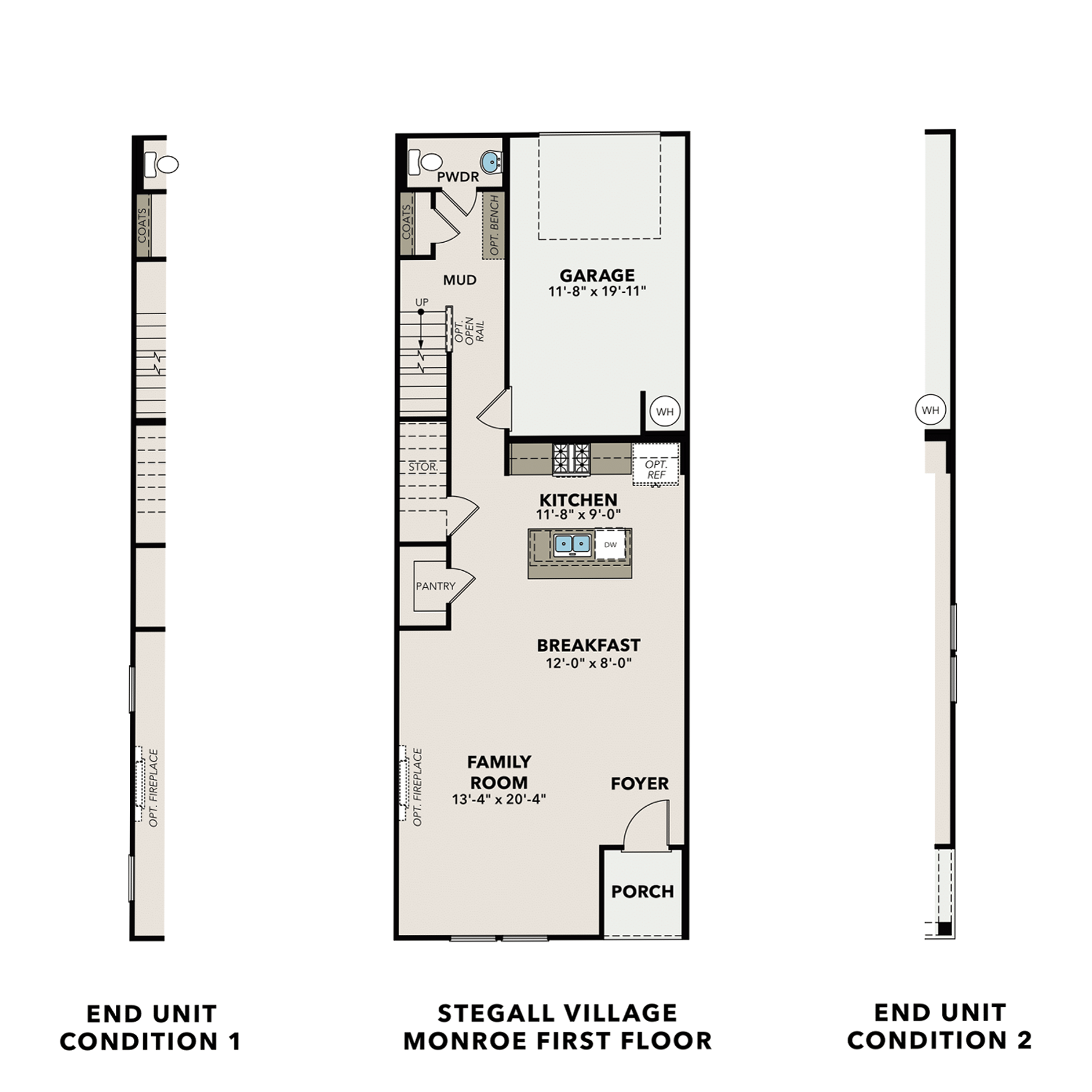 1 - The Monroe A floor plan layout for 495 Crown Drive in Davidson Homes Homes' Stegall Village community.
