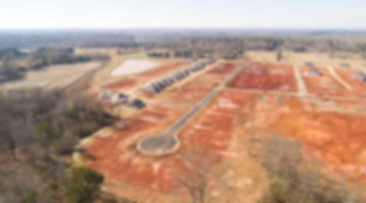aerial shot of River Road Estates in Decatur, AL