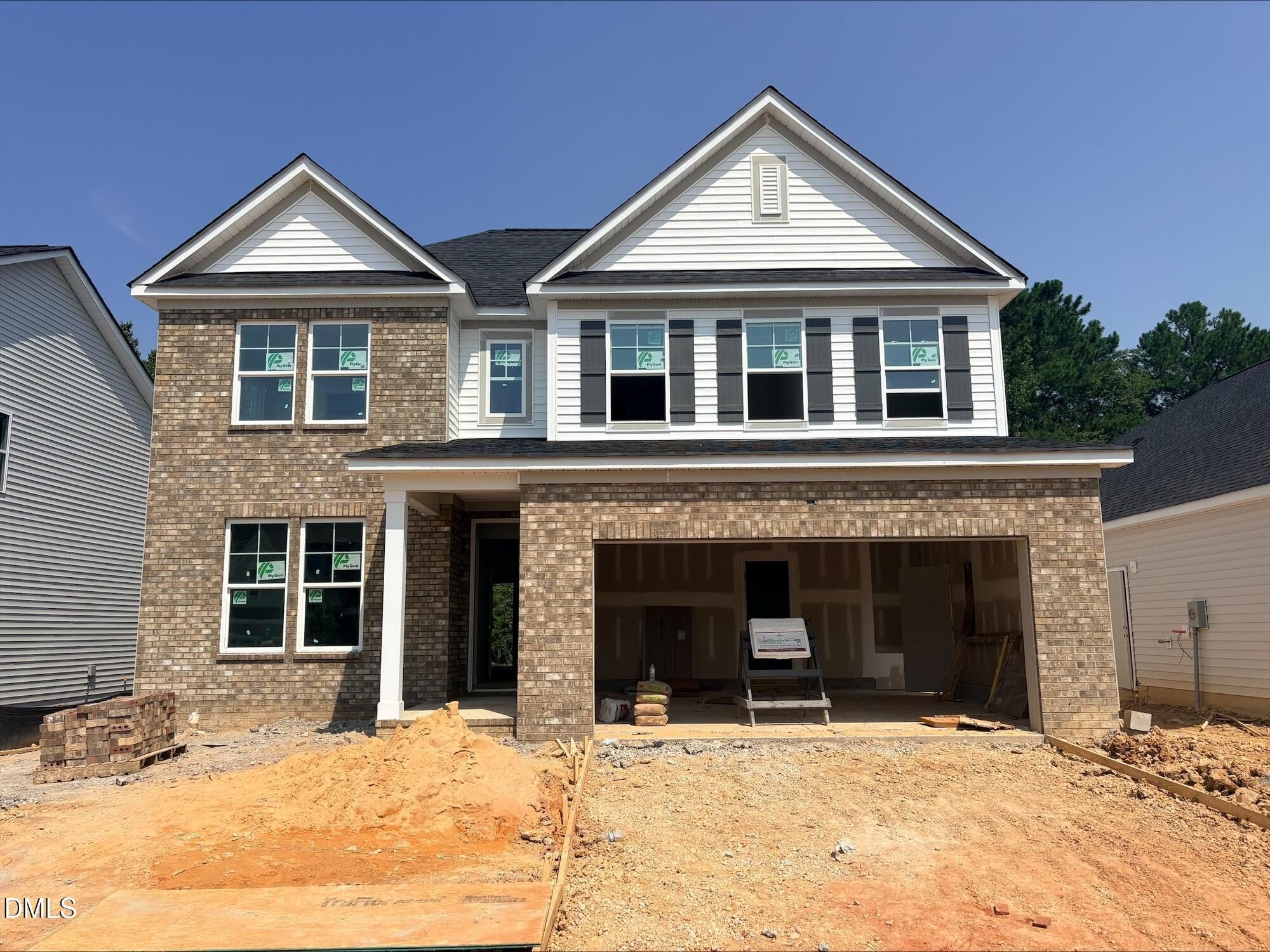 Two-story, 4-bedroom The Willow C floor plan by Davidson Homes under construction in Woodland Crossing, Zebulon, NC.