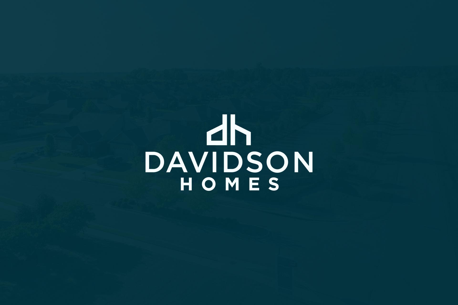 Davidson Homes logo with DH emblem on navy background for Forestville Yard Townhomes in Knightdale NC