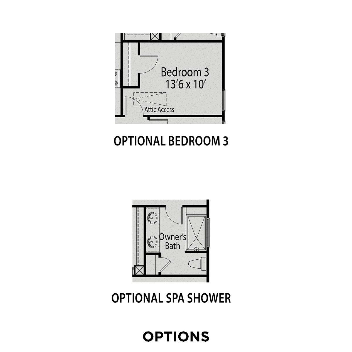 3 - The Carter C buildable floor plan layout in Davidson Homes' Gregory Village community.