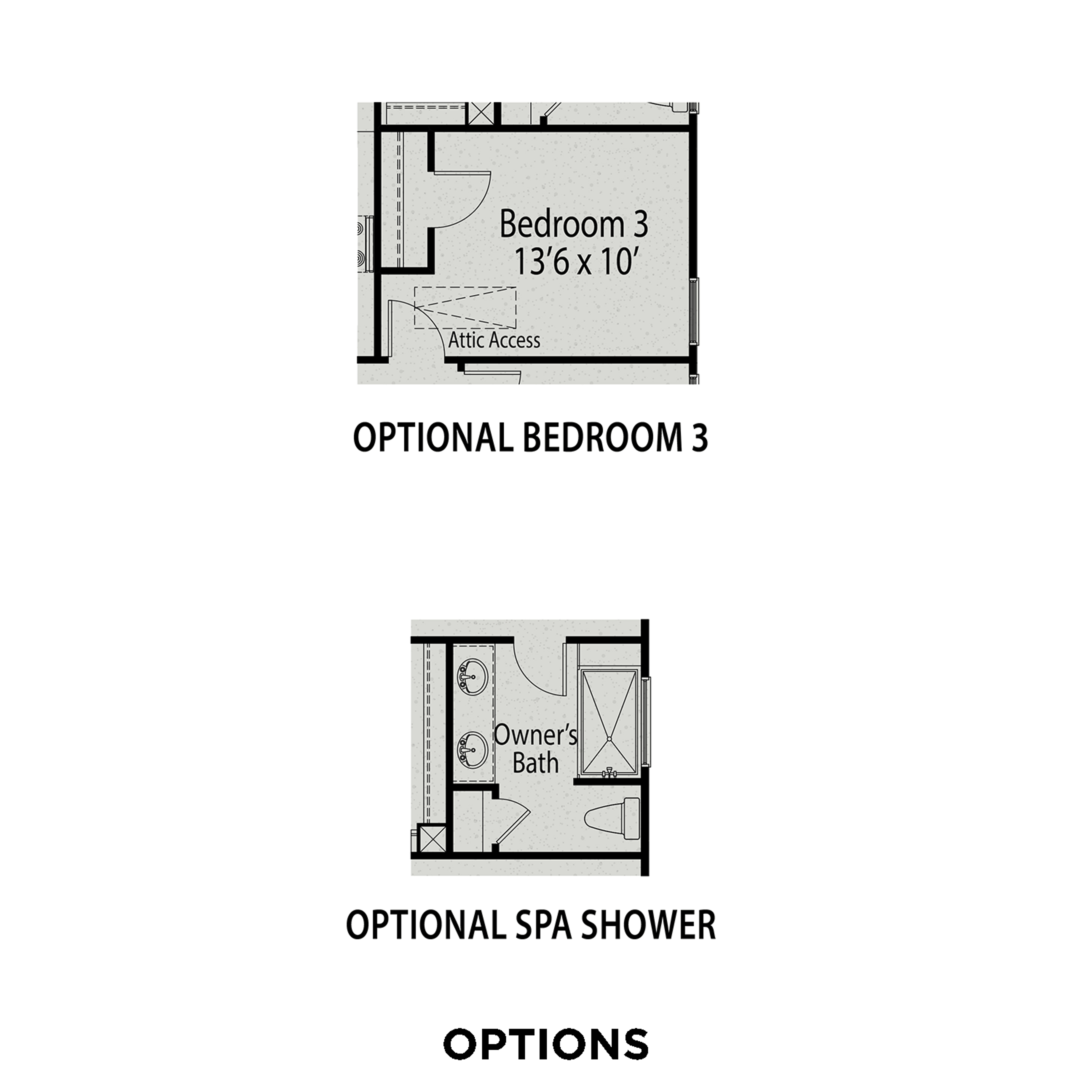 3 - The Carter B buildable floor plan layout in Davidson Homes Homes' Wellers Knoll community.