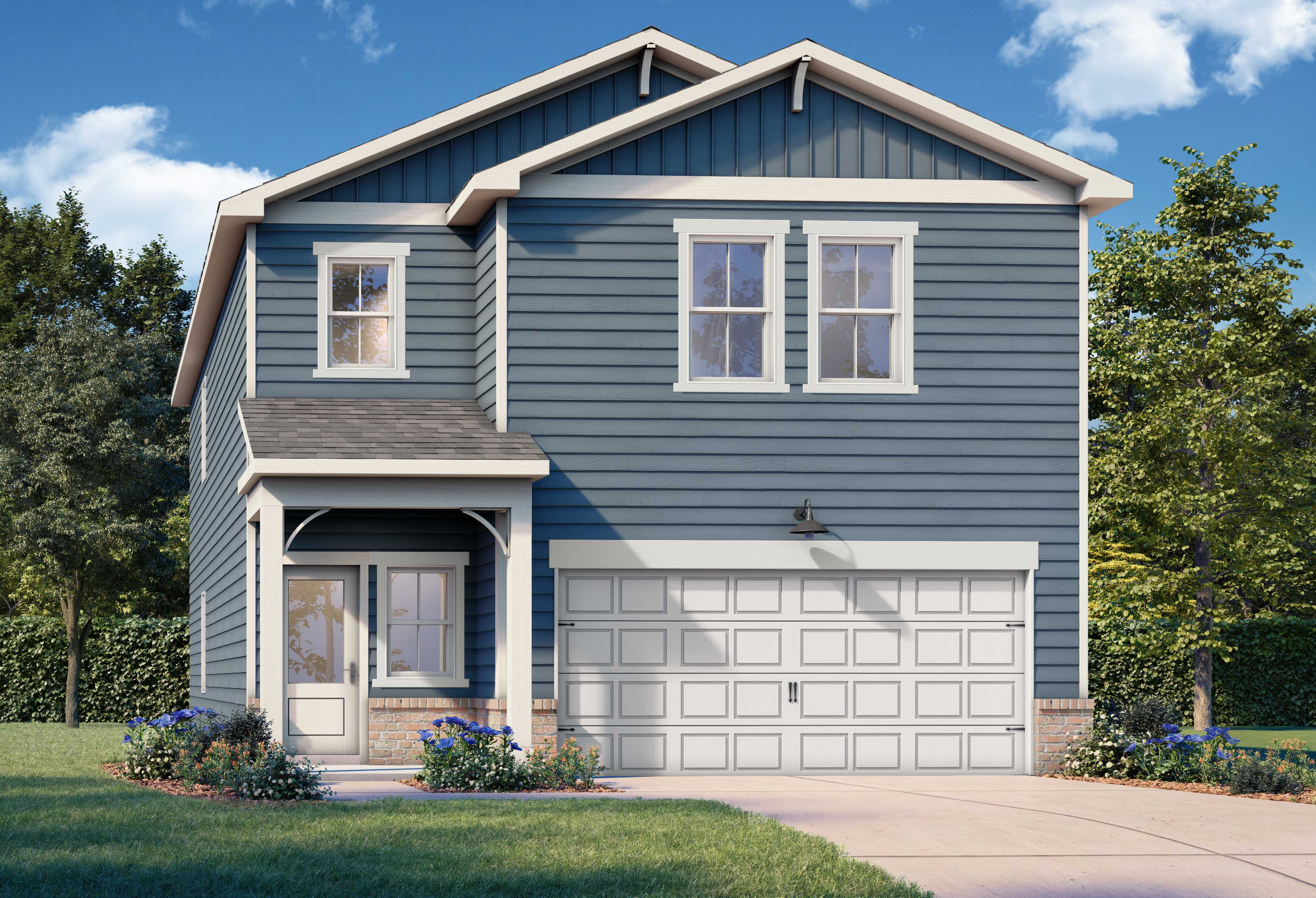 Exterior view of Davidson Homes' The Russell B Floor Plan