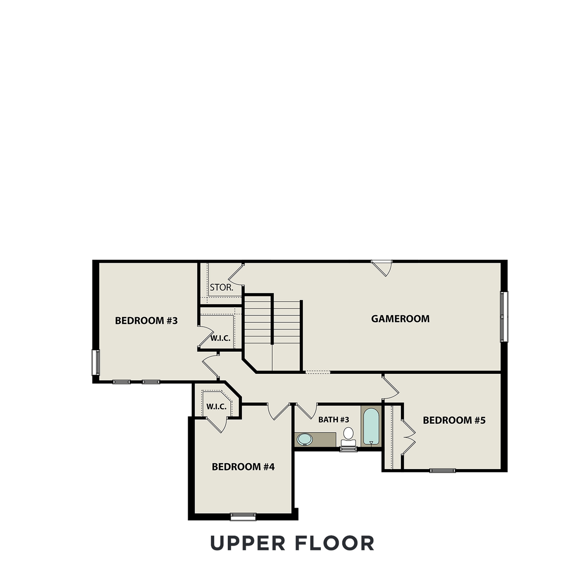 2 - The Jennings buildable floor plan layout in Davidson Homes' Rivers Edge community.