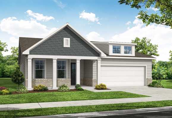 Exterior view of Davidson Homes' The Edison A Floor Plan