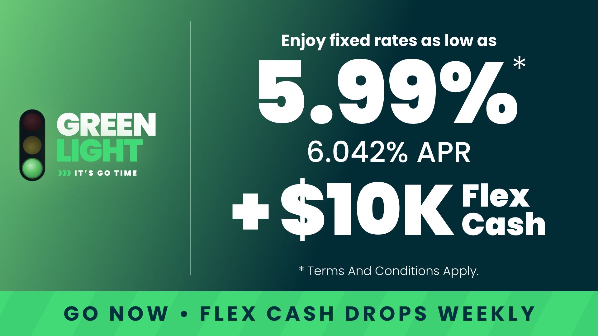 Green Light fixed buydown promo: 5.99% rates plus $10K Flex Cash for new homes in Huntsville Region