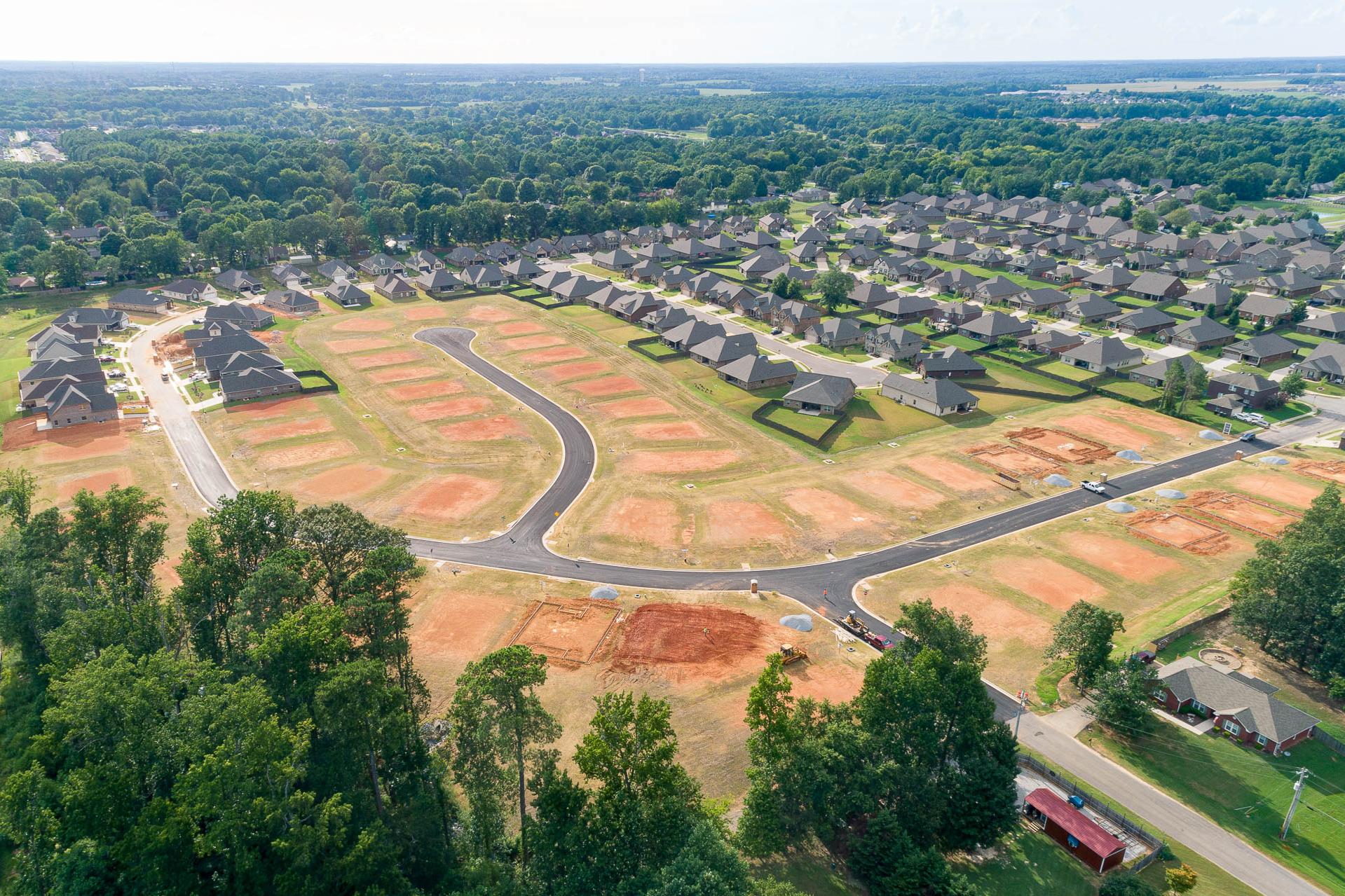 Drone Photo of Davidson Homes' Laurenwood Preserve Community in Madison, Alabama