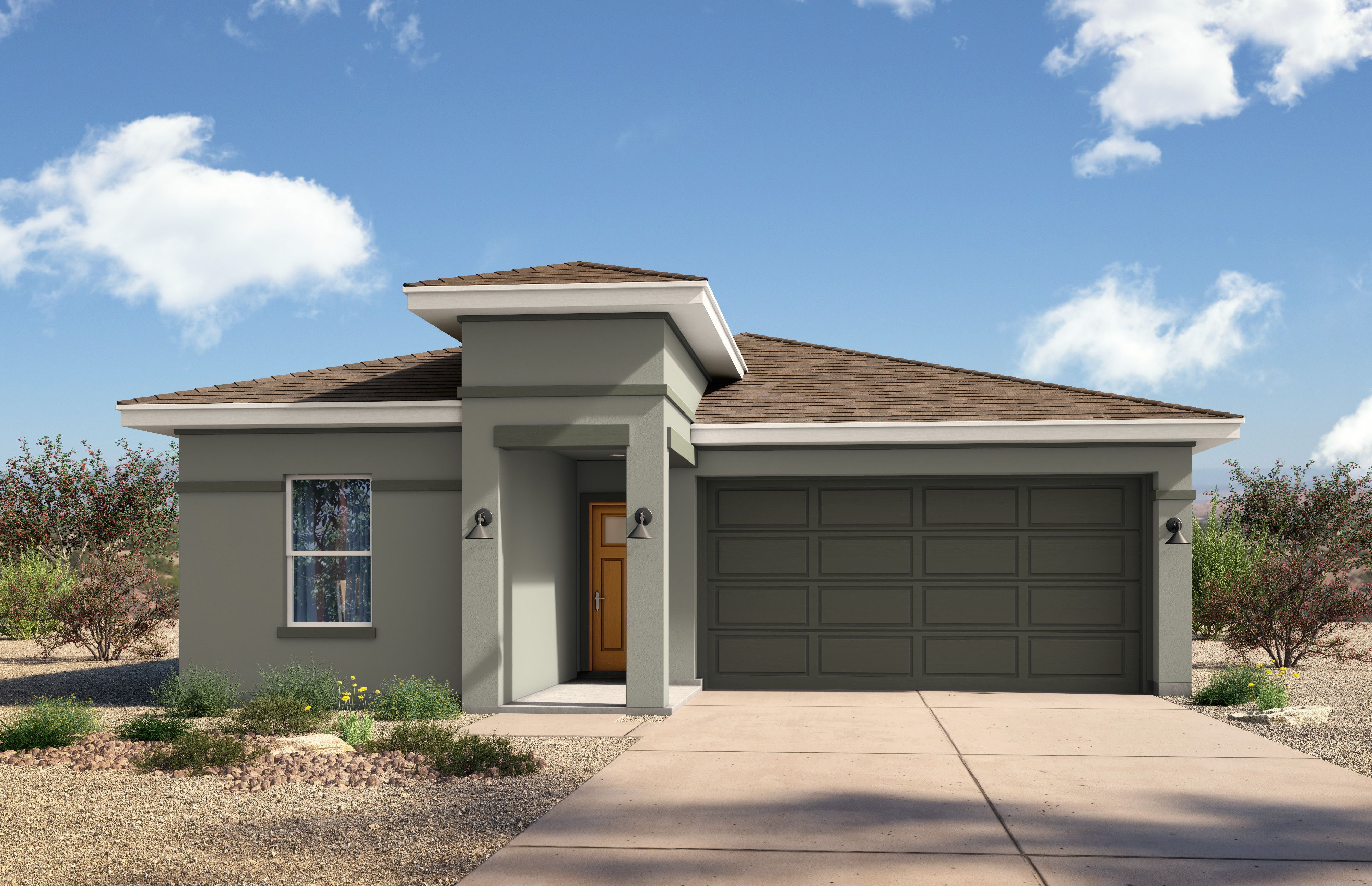 Exterior view of Davidson Homes' The Juniper A Floor Plan