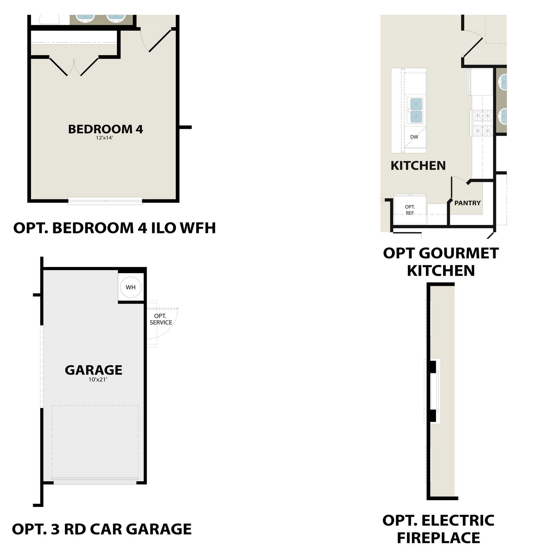 2 - The Holly F buildable floor plan layout in Davidson Homes Homes' Meadow Ridge Estates community.