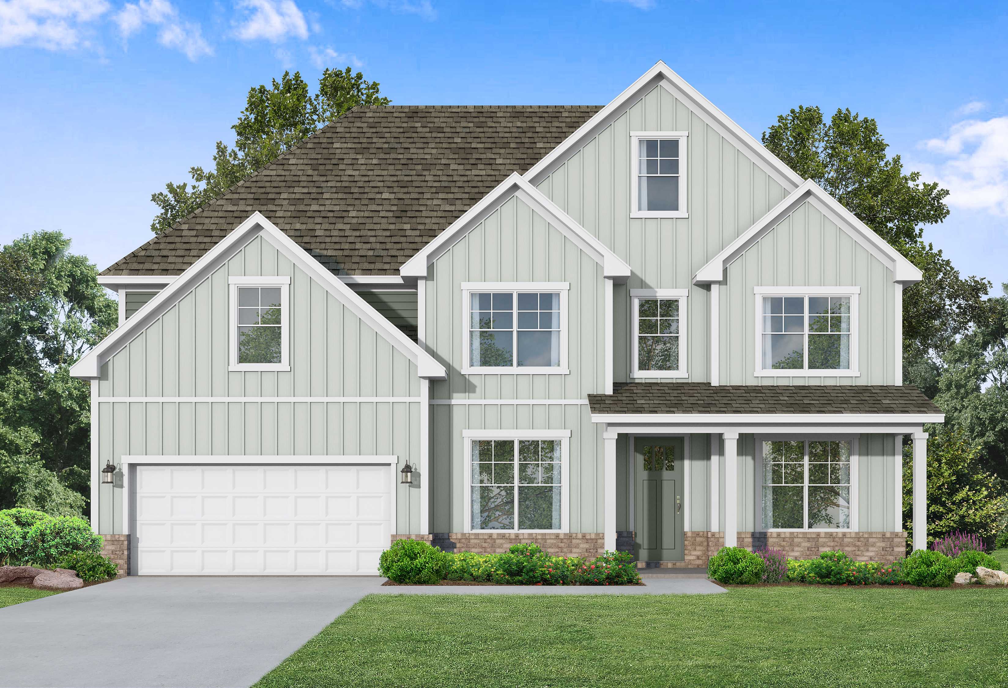 Exterior view of Evermore Homes' The Madison D Floor Plan