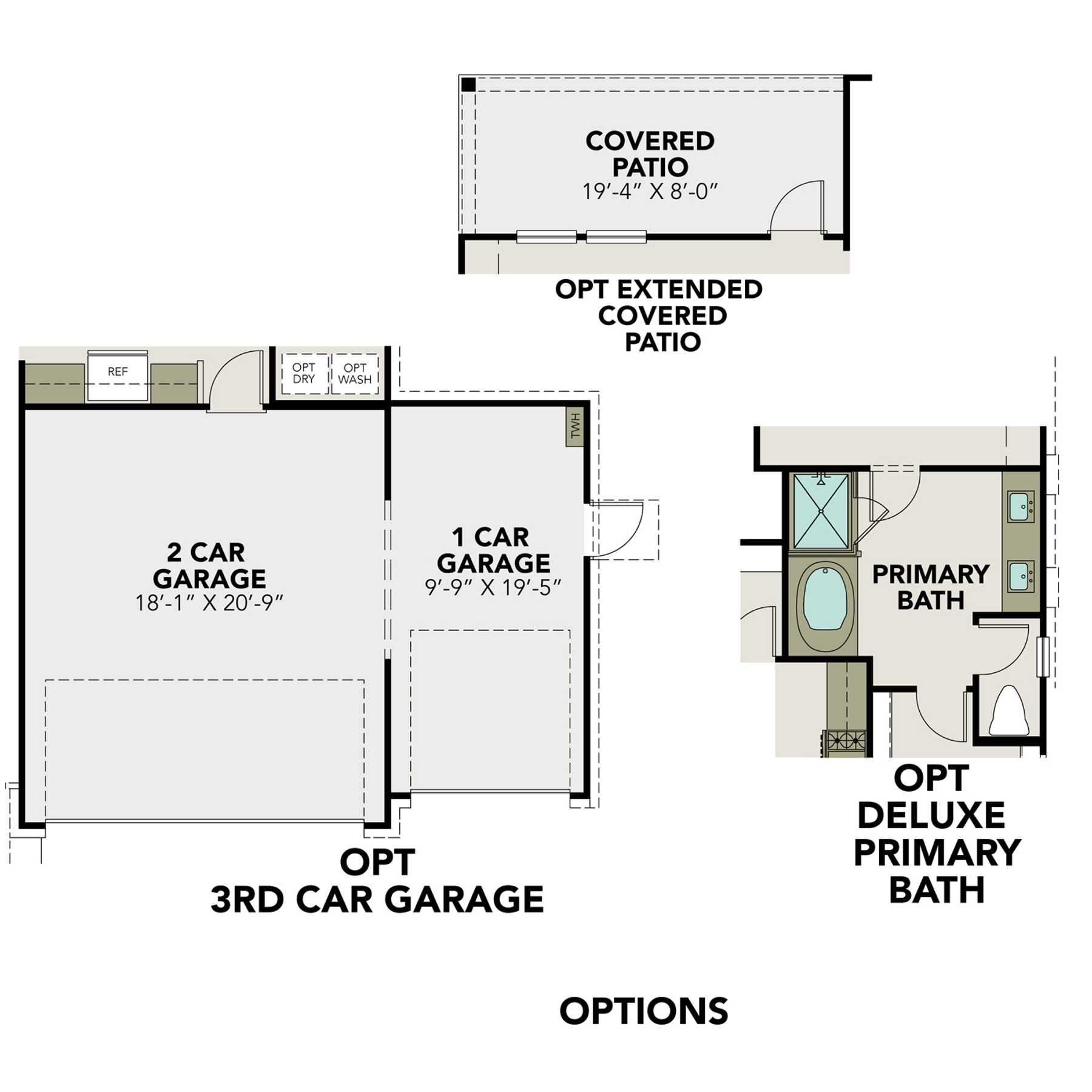 2 - The Laguna with 3-Car Garage buildable floor plan layout in Davidson Homes Homes' Sierra Vista community.