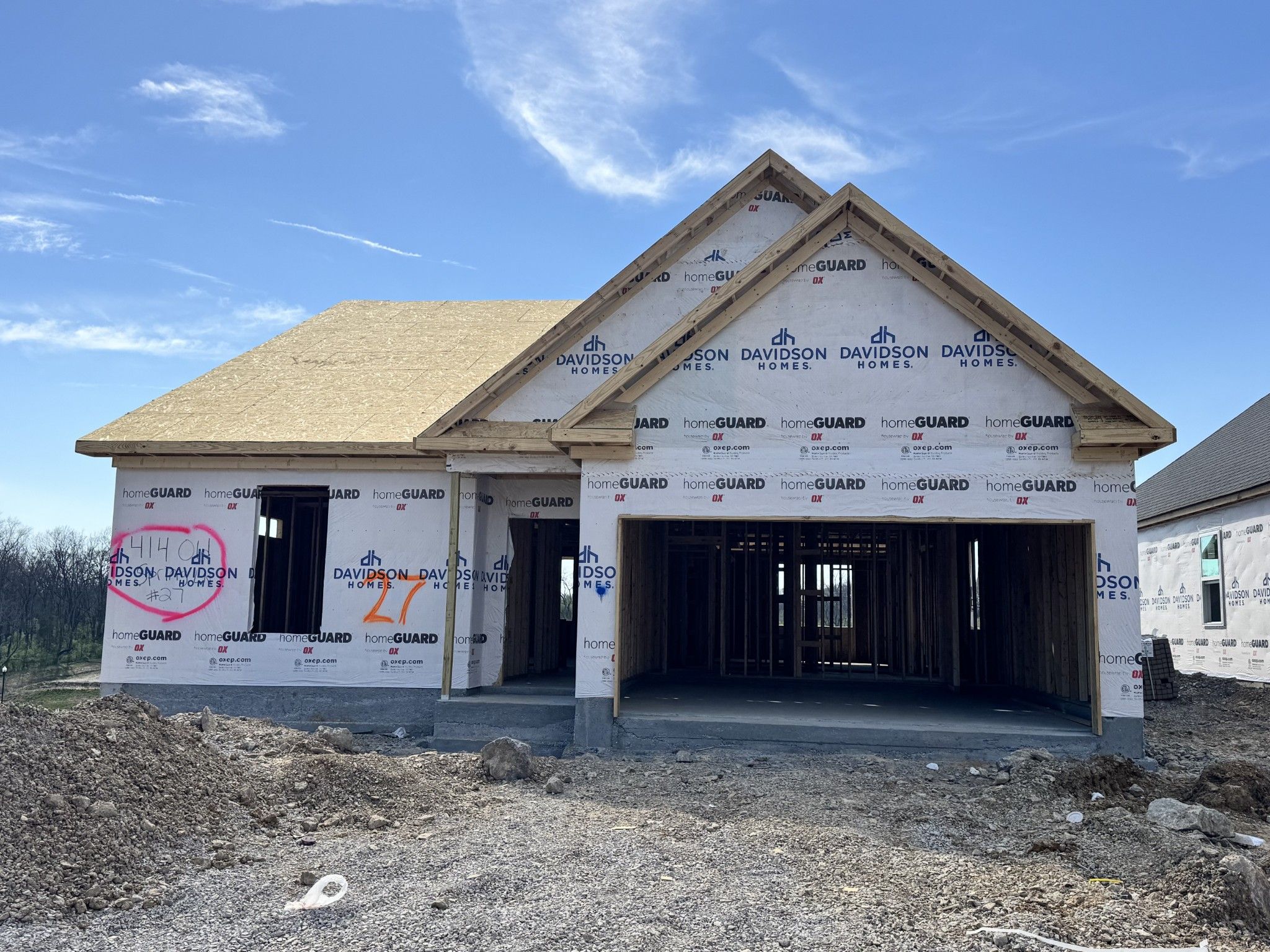 Exterior view of Davidson Homes' New Home at 414 Old Spring Lane