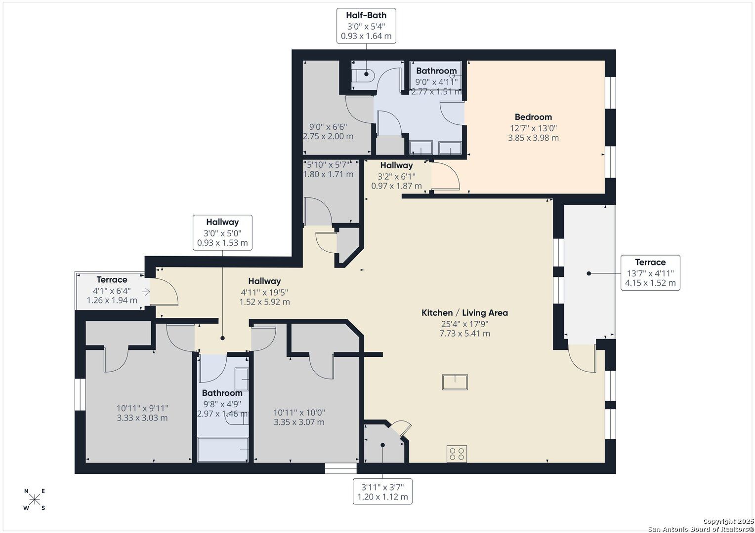 The Asheville K floor plan: 3-bedroom, 2-bath, 1,428 sq ft single-story layout with open kitchen, 2-car garage in Bricewood, San Antonio