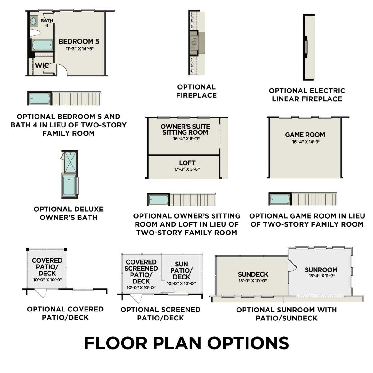 3 - The Danbury C – Side Entry buildable floor plan layout in Davidson Homes' Everleigh community.