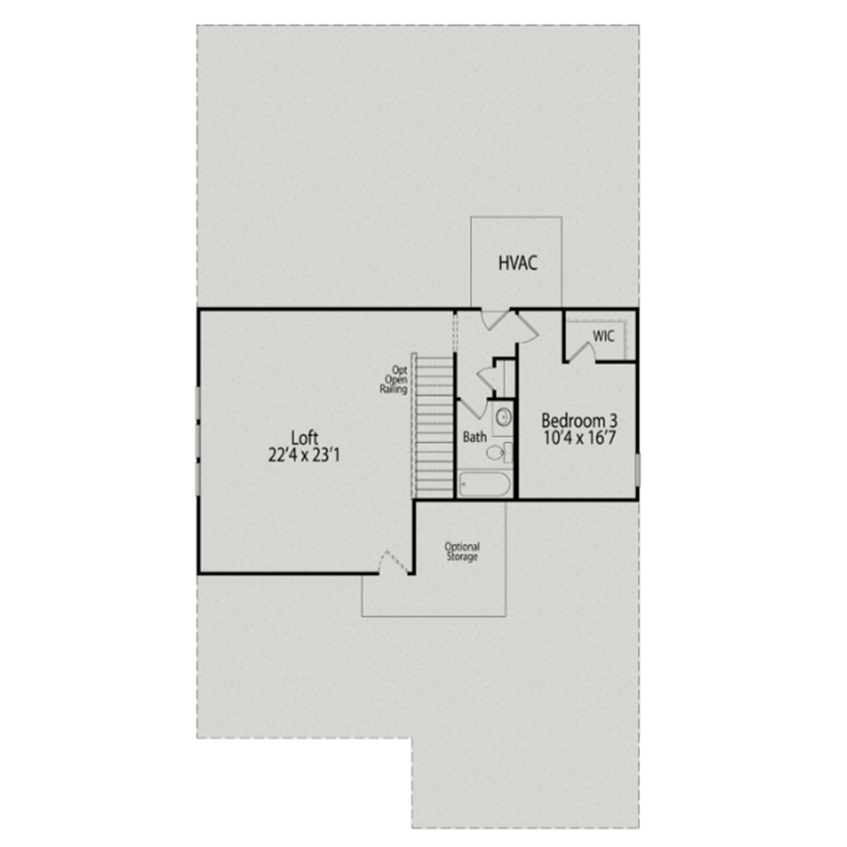 2 - The Birch II E buildable floor plan layout in Davidson Homes' Glenmere community.
