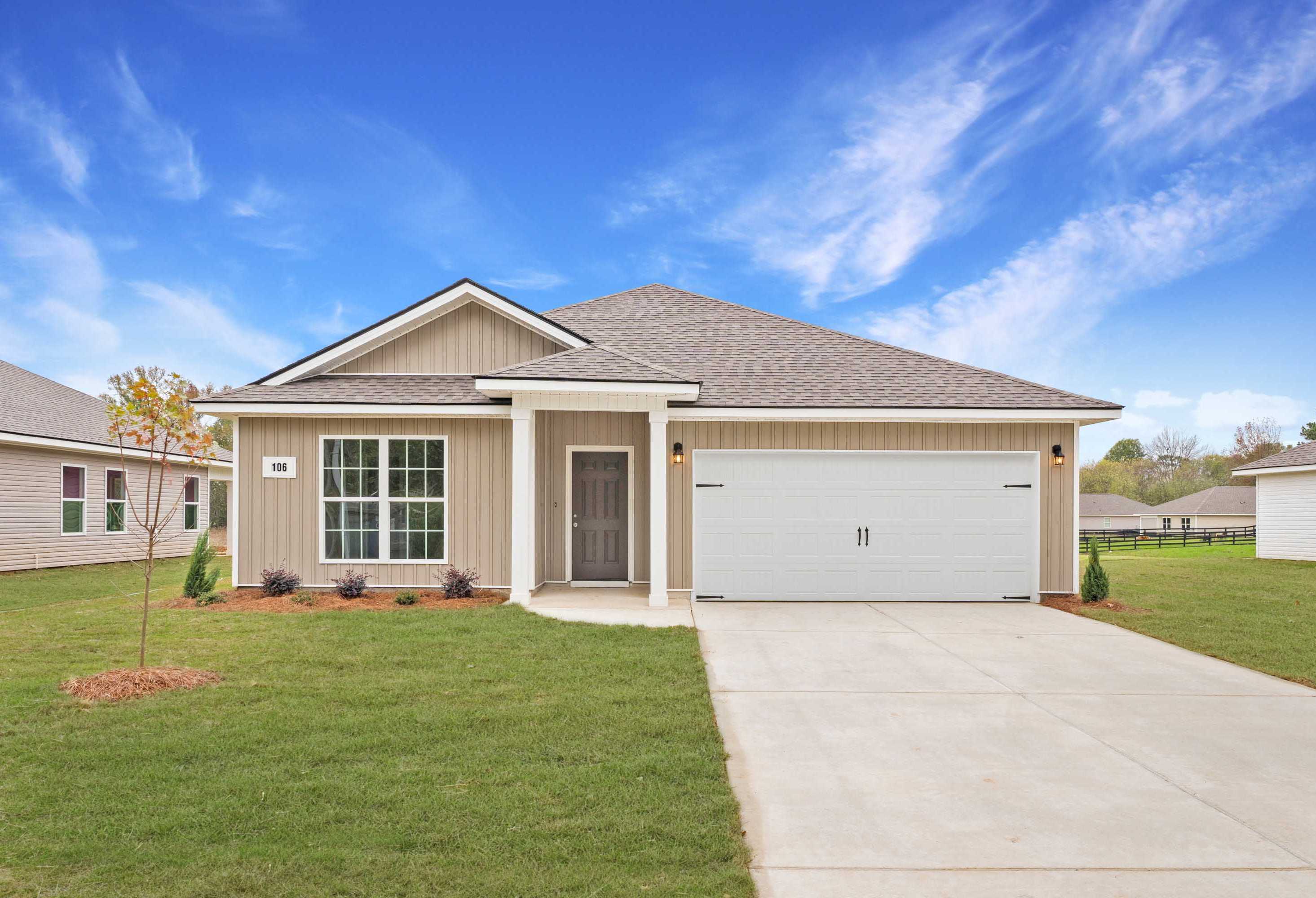Exterior view of Davidson Homes' The Daphne V Floor Plan