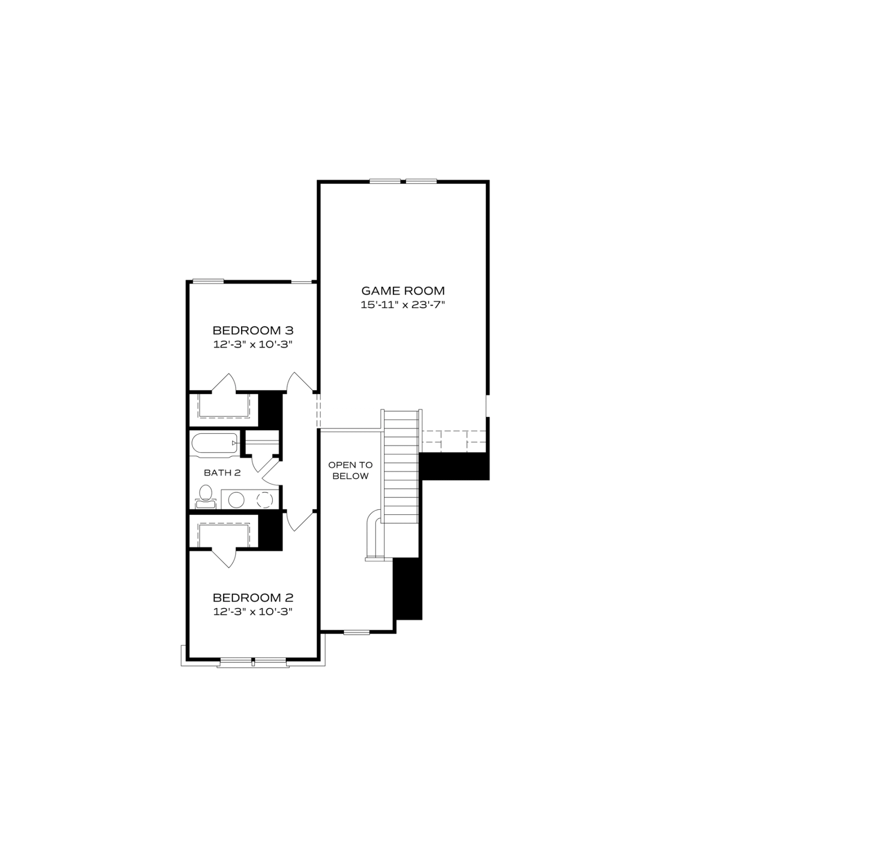 2 - The Dorado floor plan layout for 21971 Huntington Drive in Davidson Homes Homes' Anderson Farm community.