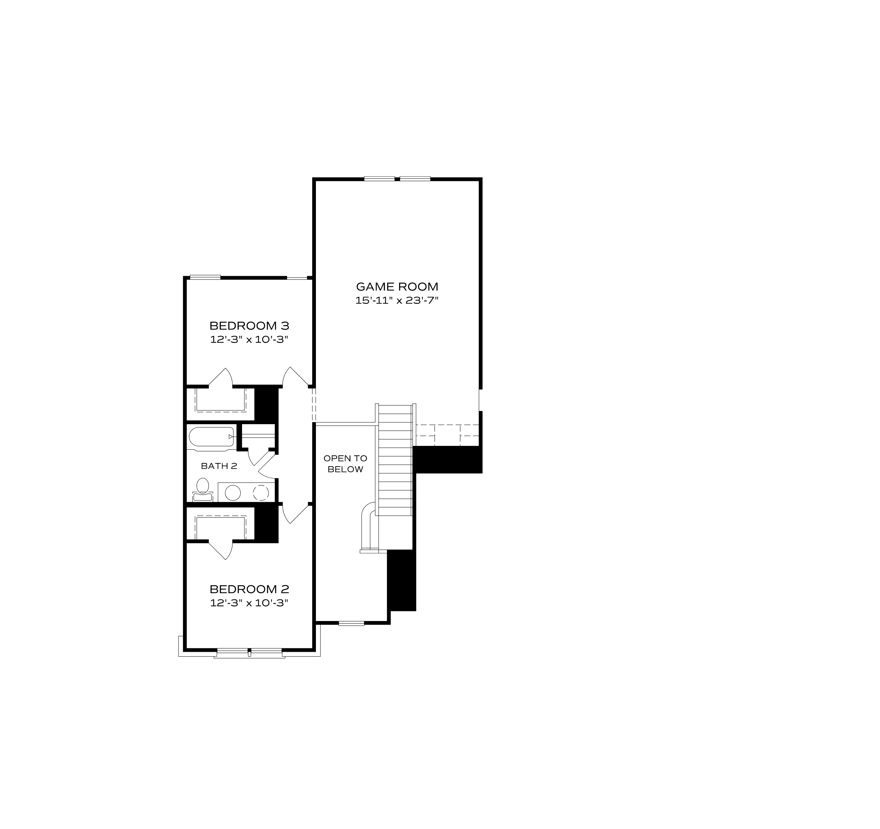 2 - The Dorado floor plan layout for 311 Merrydale Drive in Davidson Homes Homes' Riverton Preserve community.