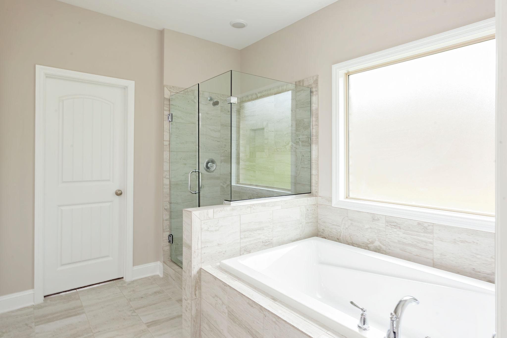 Davidson Homes The Emory Floor Plan Master Bathroom with walk-in shower and tub