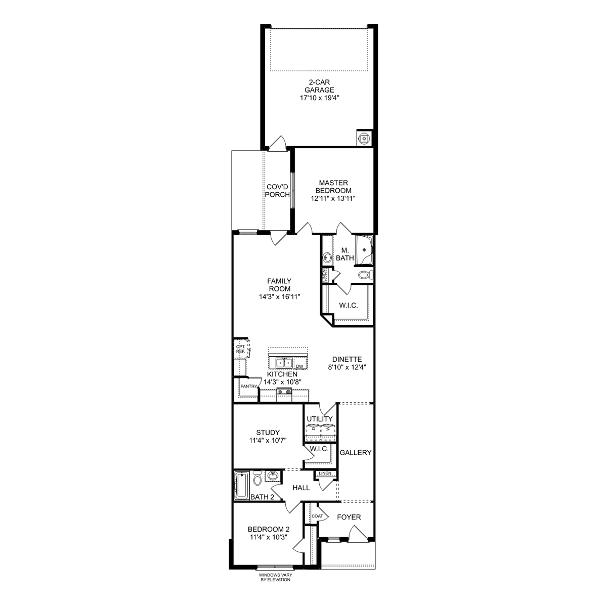 2 - The Camilla A floor plan layout for 406 Ronnie Drive in Davidson Homes' Cain Park community.