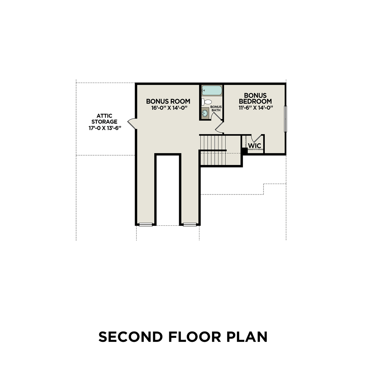 2 - The Rockford B – Side Entry buildable floor plan layout in Davidson Homes' Everleigh community.