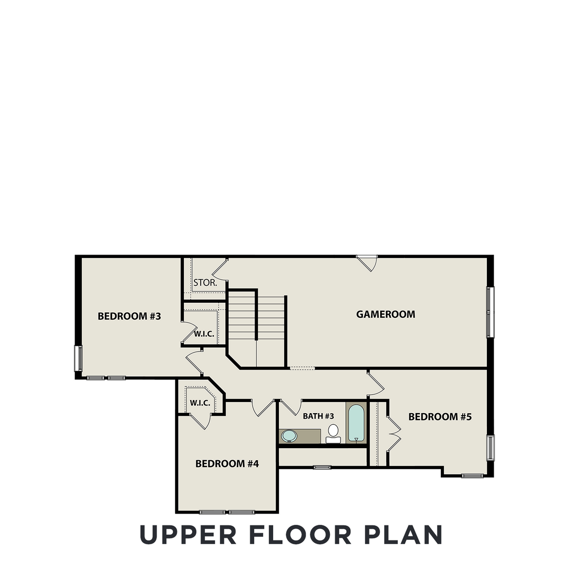 2 - The Jennings B buildable floor plan layout in Davidson Homes' Carellton community.