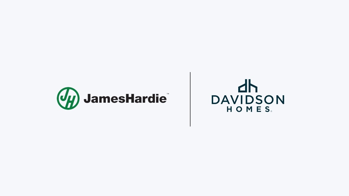 James Hardie and Davidson Homes logos side by side, highlighting expanded partnership for durable homes