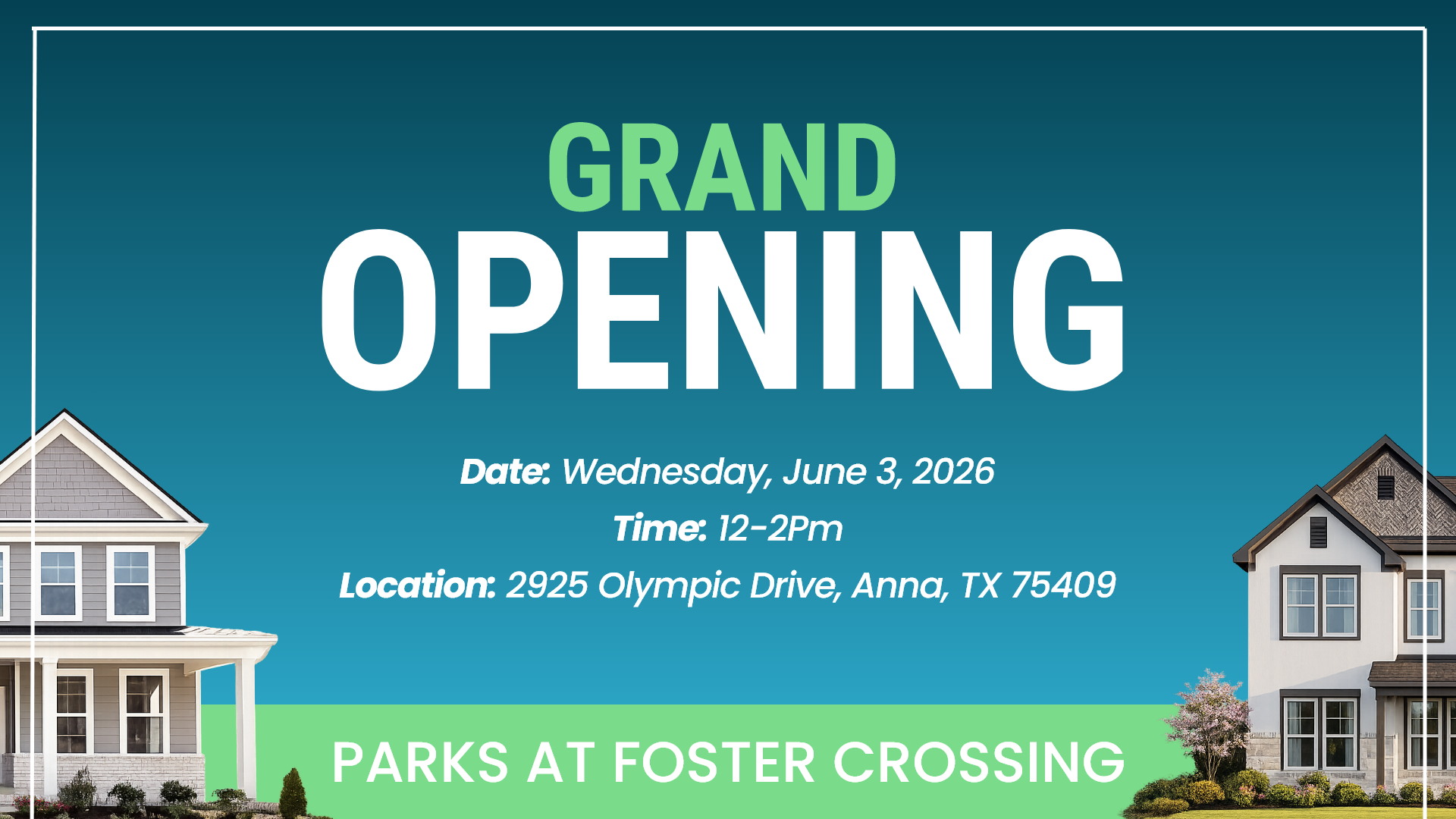 GRAND OPENING: Parks at Foster Crossing