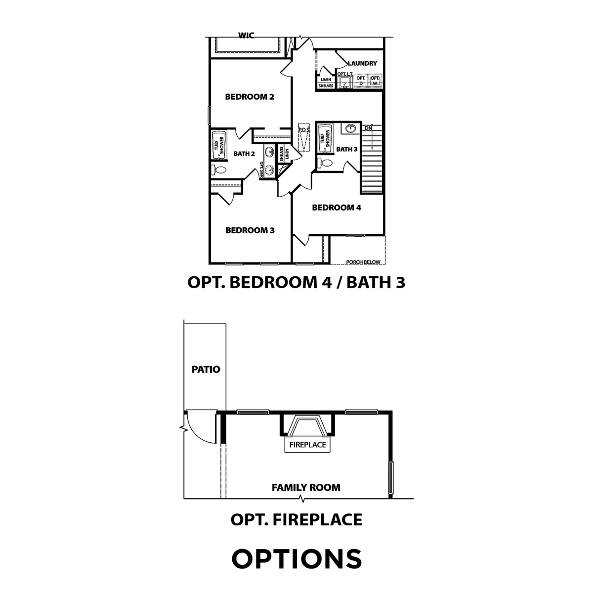 3 - The Grayson A buildable floor plan layout in Davidson Homes' Sage Farms community.