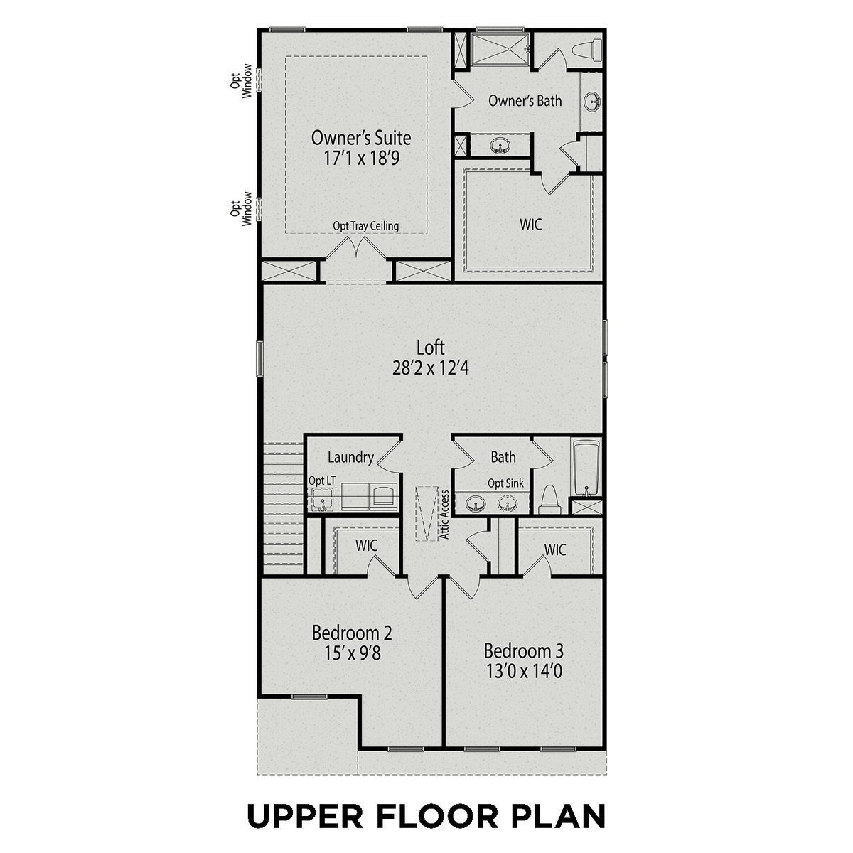2 - The Preston C buildable floor plan layout in Davidson Homes' Wellers Knoll community.