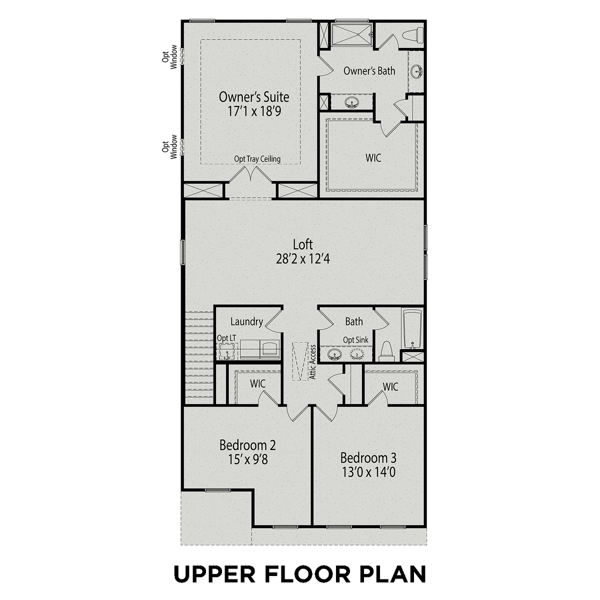 2 - The Preston C buildable floor plan layout in Davidson Homes' Highland Forest community.