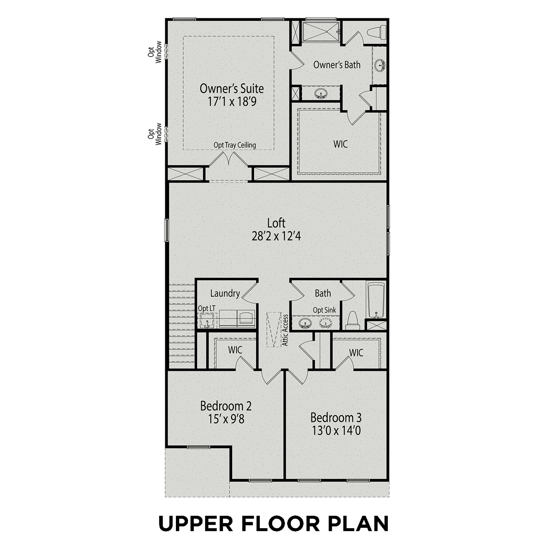2 - The Preston C buildable floor plan layout in Davidson Homes Homes' Gregory Village community.
