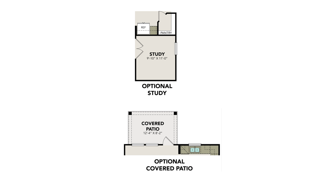 3 - The Florence A buildable floor plan layout in Davidson Homes' Buffalo Way Villas community.