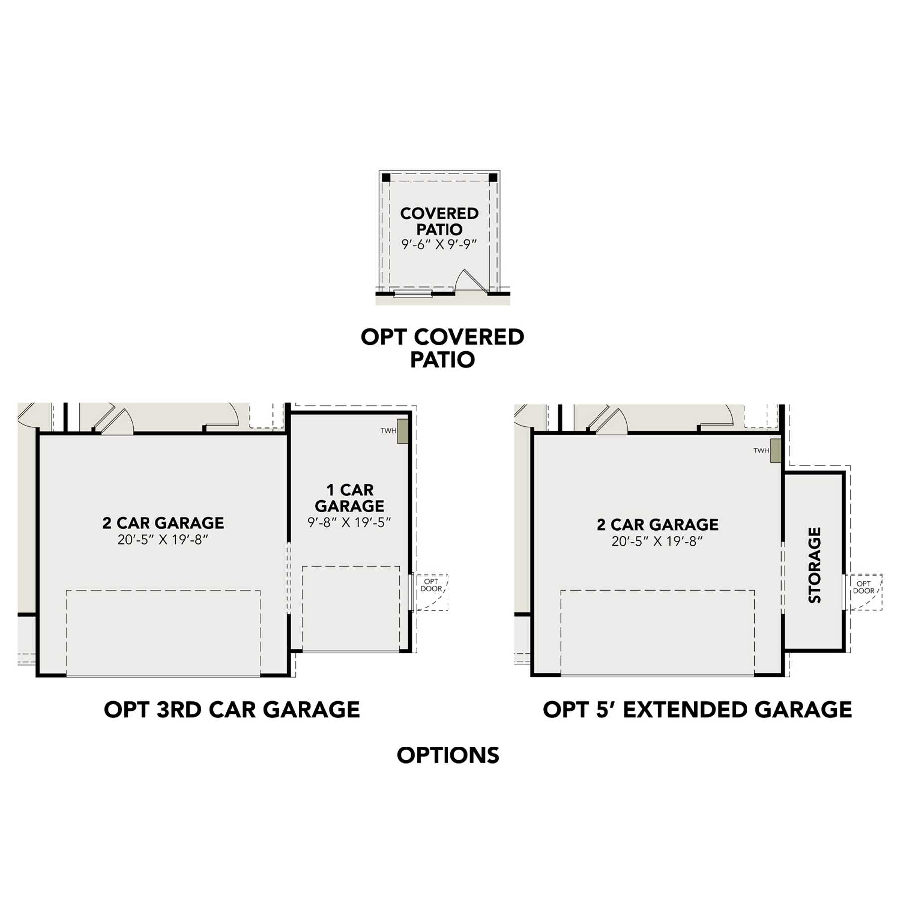 3 - The Blanco buildable floor plan layout in Davidson Homes Homes' Windmill Estates community.