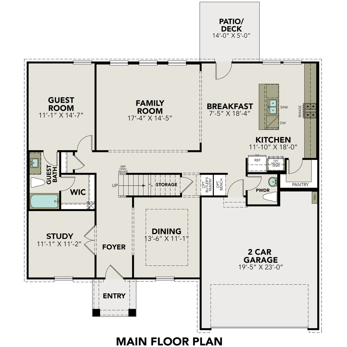 1 - The Danbury H floor plan layout for 229 Jereth Crossing in Davidson Homes' The Reserve at Potranco Oaks community.