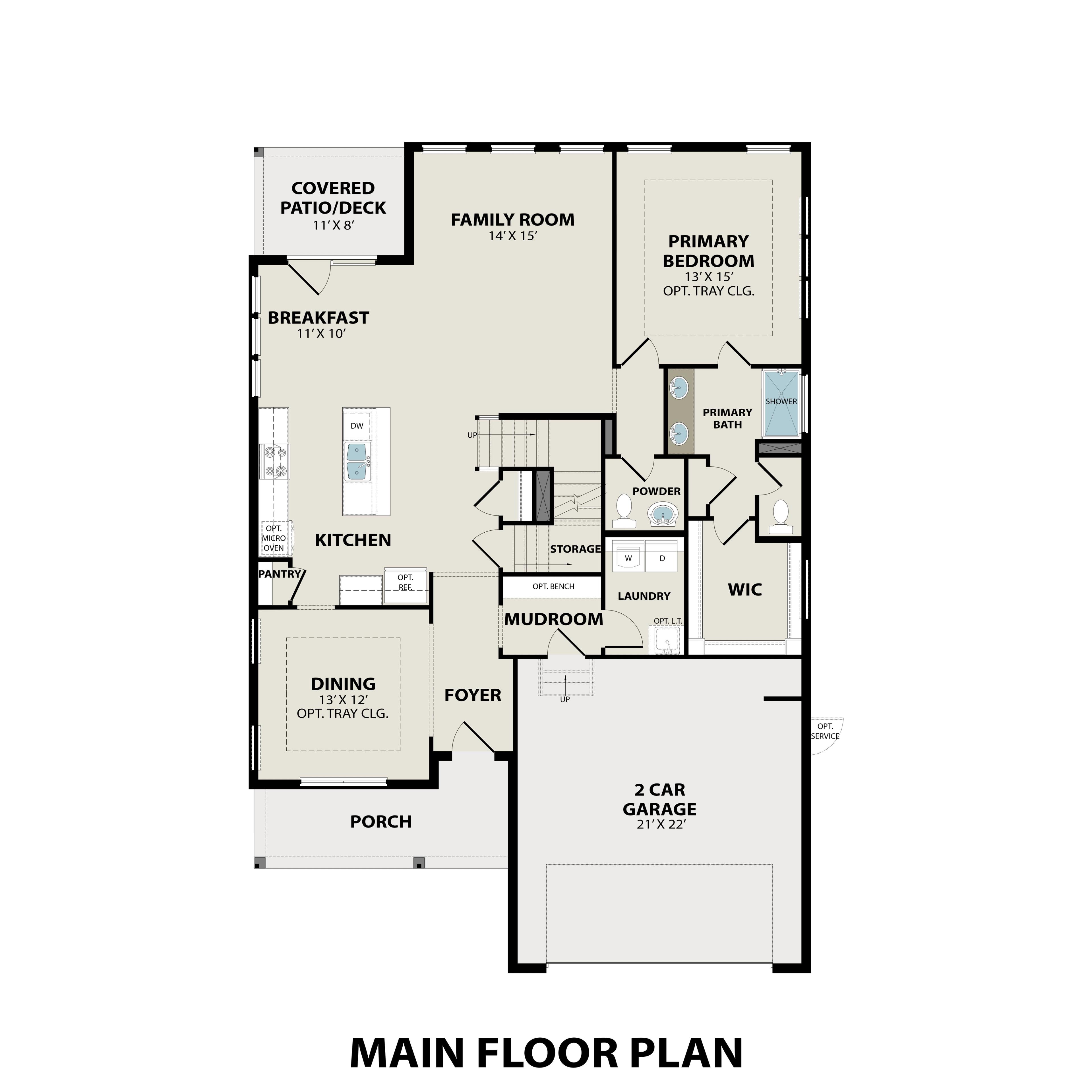 1 - The Ash N buildable floor plan layout in Davidson Homes Homes' Heartland community.