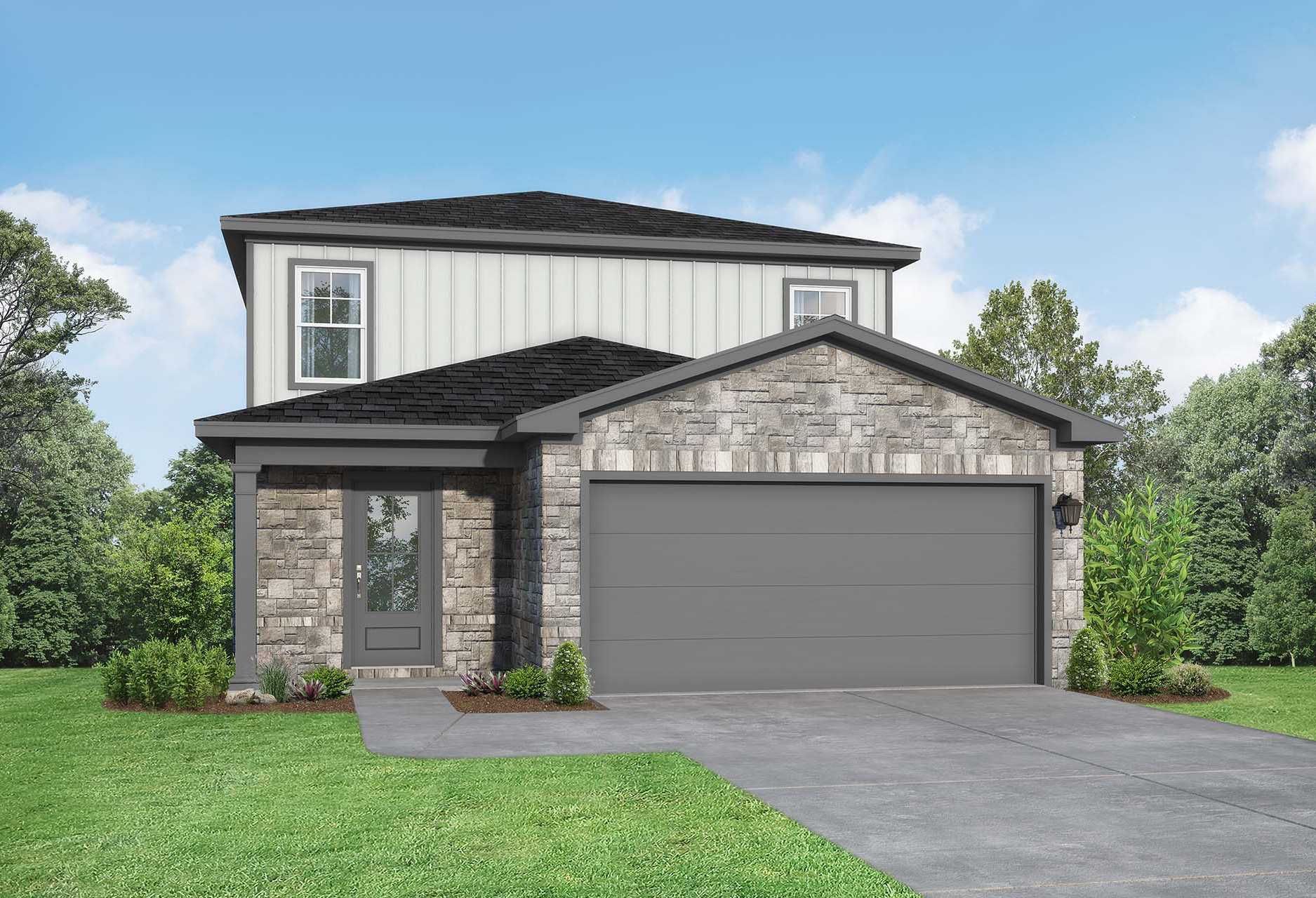 Exterior view of Davidson Homes' The San Marcos C Floor Plan