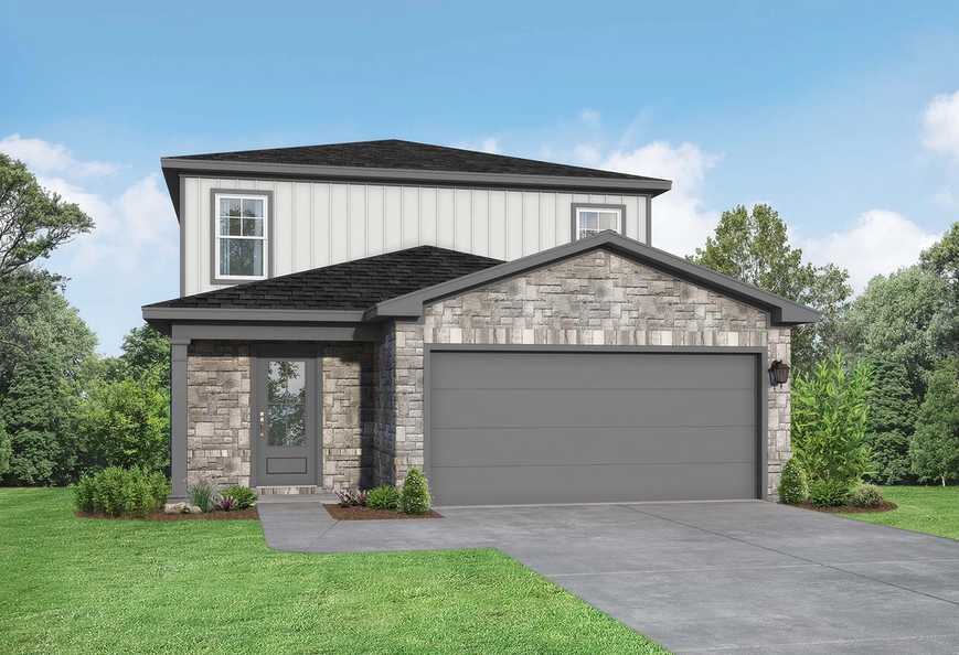 Exterior view of Davidson Homes' The San Marcos C Floor Plan