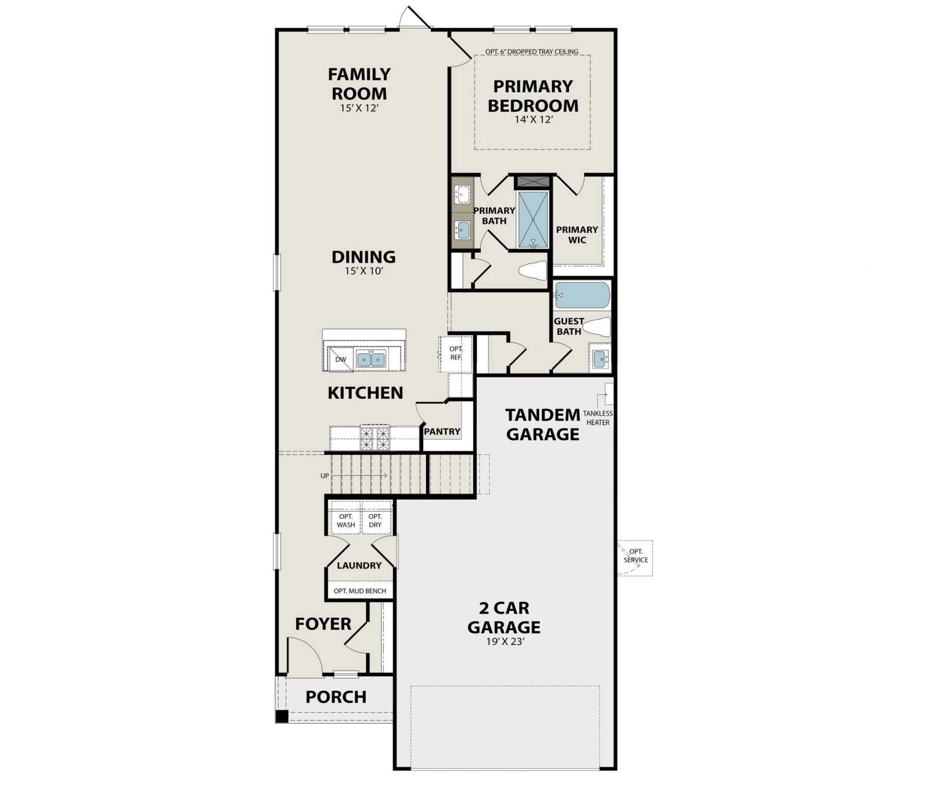 1 - The Rio Grande I buildable floor plan layout in Davidson Homes Homes' Lakes at Black Oak community.