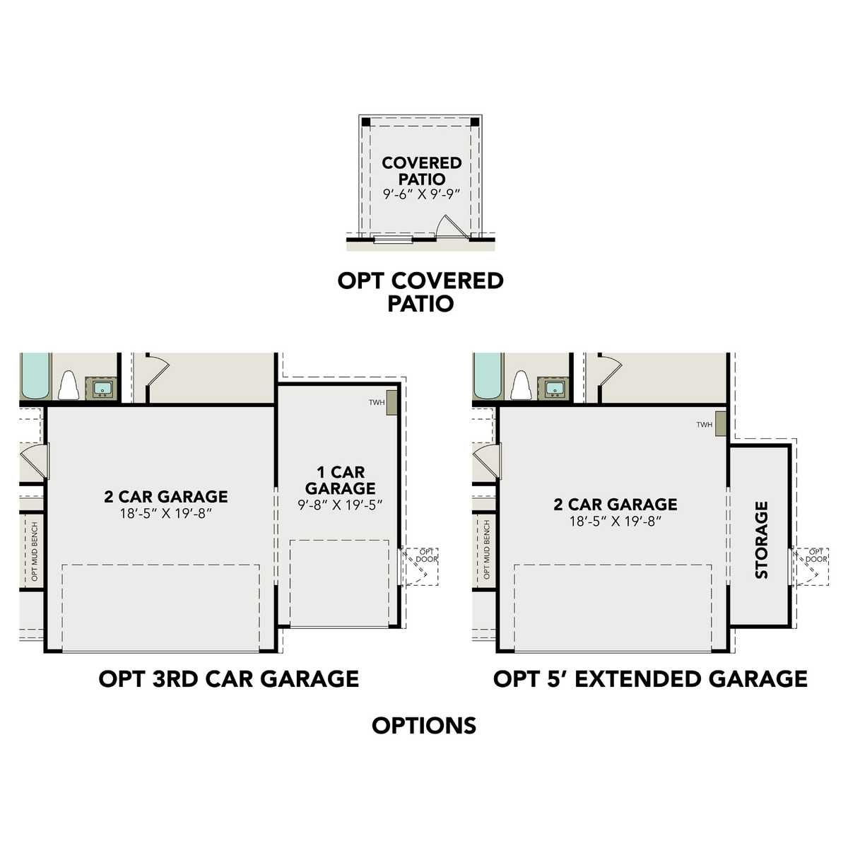 2 - The Frio D buildable floor plan layout in Davidson Homes' Applewhite Meadows community.