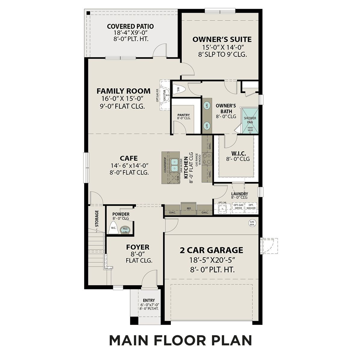 1 - The Tierra A buildable floor plan layout in Davidson Homes' Lago Mar community.