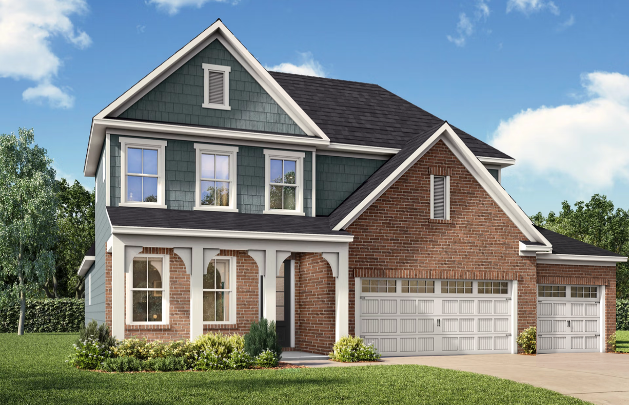 Exterior view of Davidson Homes' The Ashport G 3-Car Floor Plan