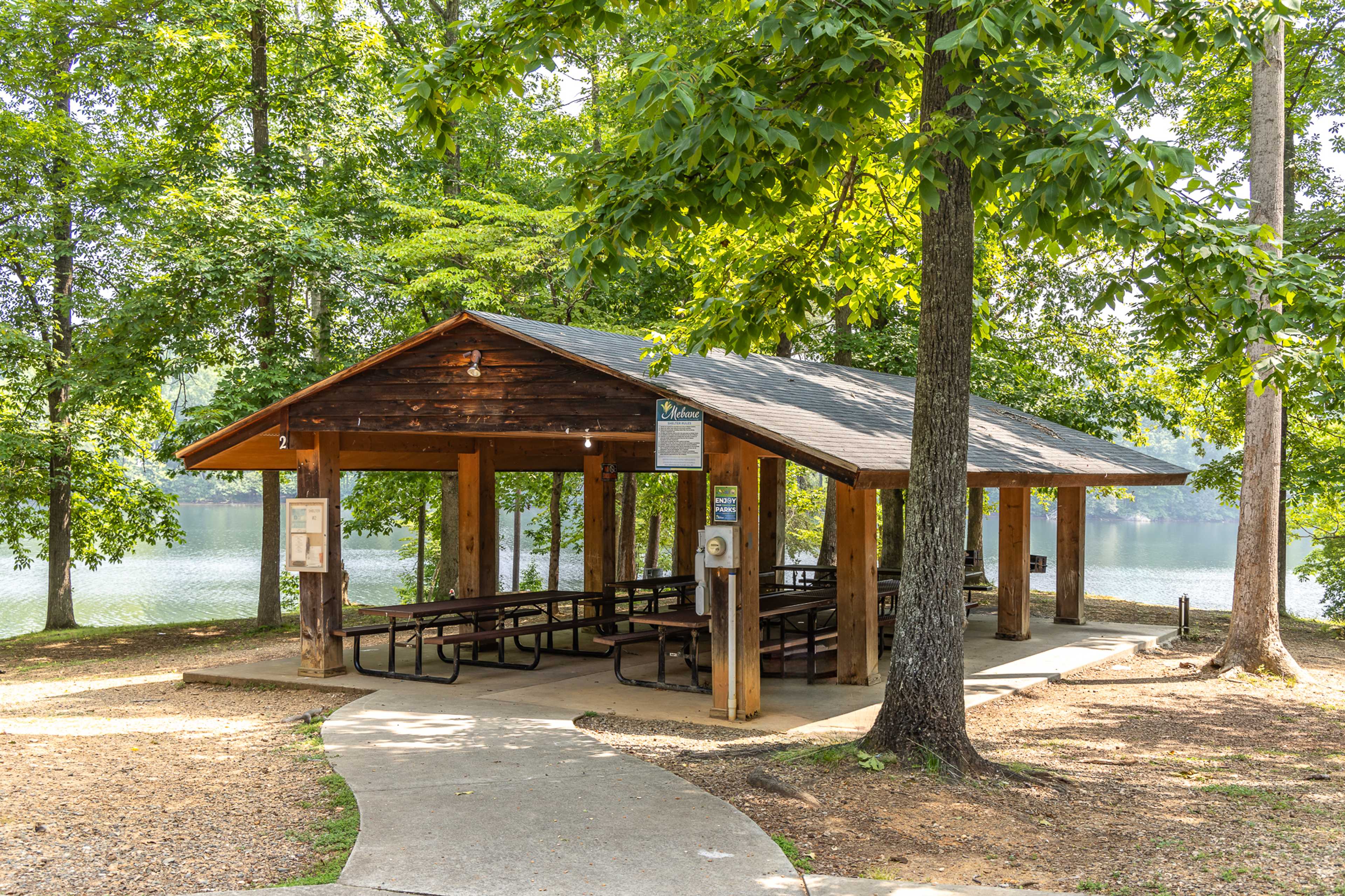 Pavilion by the lake in Mebane